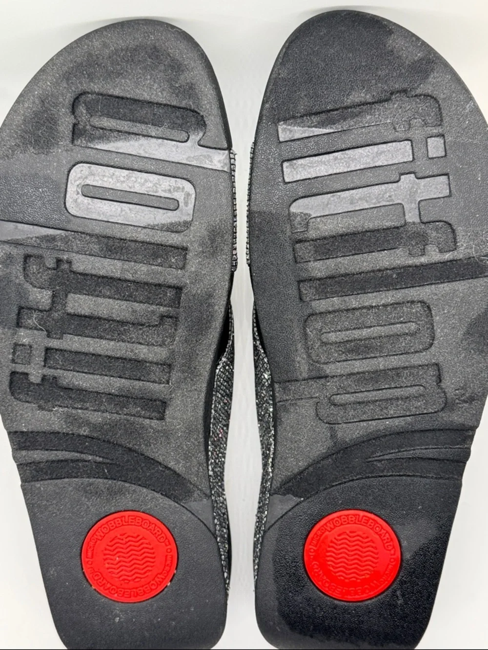 Fitflop LuLu, Black Iridescent Crystal Cross-Band Slides - Picture 7 of 9